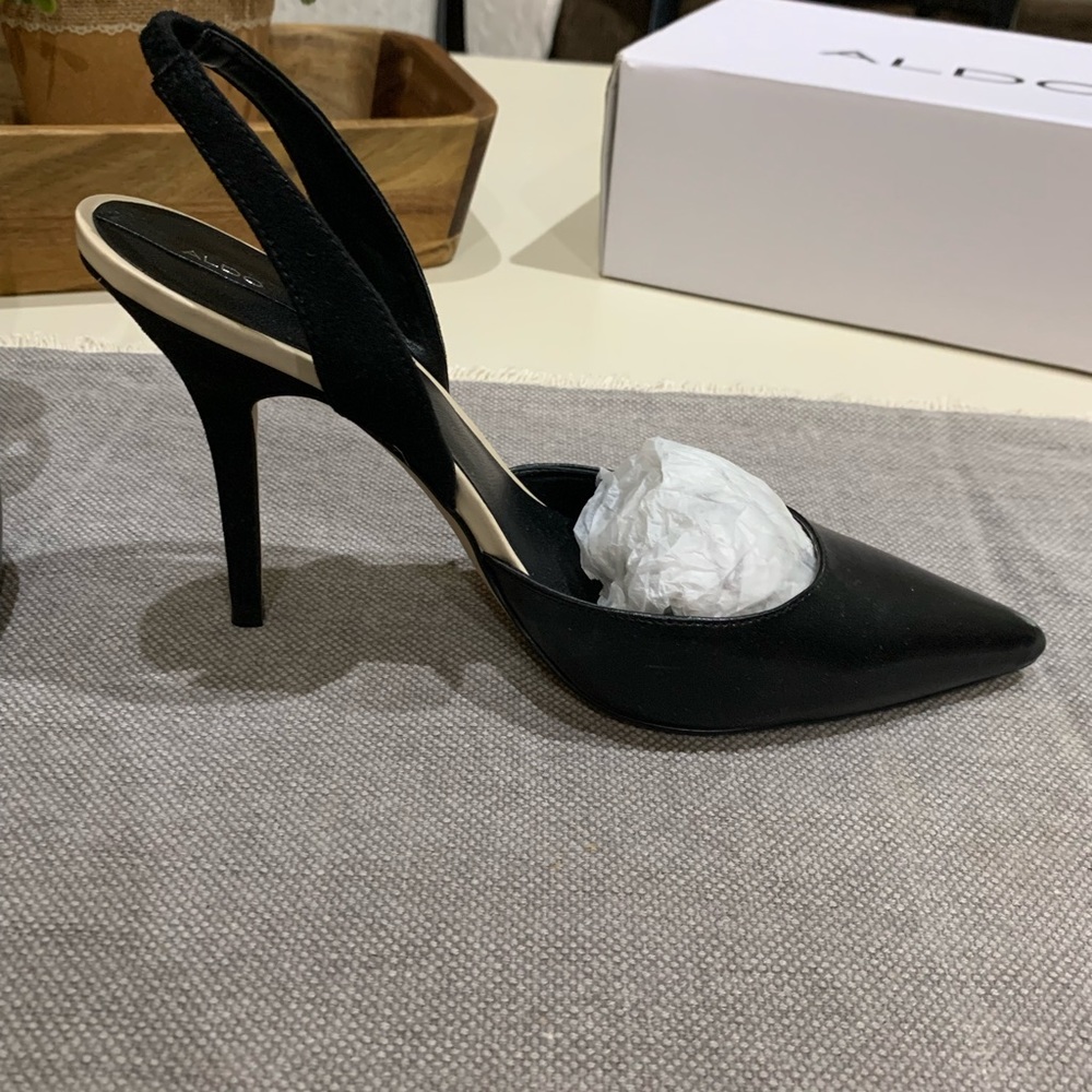 ALDO Black Slingback Stiletto Size 9.5